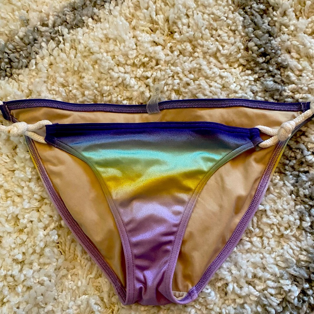 Rope side ombré bikini bottom